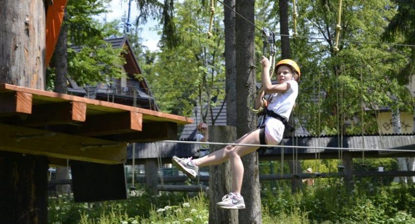 w parku linowym Zakopane