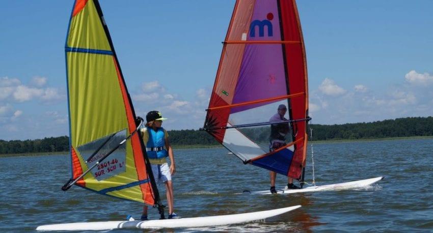 Obóz windsurfingowy - jezioro Roś